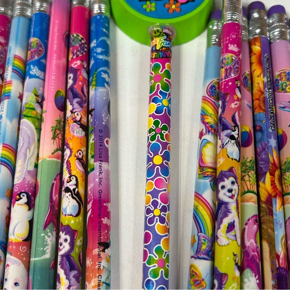 Vintage 2014 Lot Of 16 Assorted Lisa Frank Pencils Unused Penguins Dogs Flowers - Picture 2 of 5